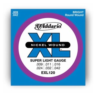 DAddario EXL120 Nickel Wound, Super Light, 9-42 