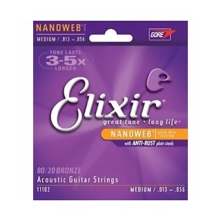 Elixir Extra Medium PB 13 - 56 Acoustic Guitar Strings 11102