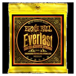 Ernie Ball EB 2554 Everlast Coated 80/20 Bronze Acoustic Medium