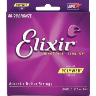 Elixir Polyweb Light 12 - 53 Acoustic Guitar Strings 11050