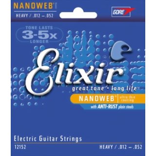 Elixir Nanoweb Heavy 12 - 52 Electric Guitar Strings 12152