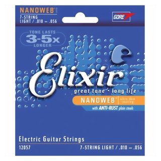 Elixir Nanoweb 7 String Light 10 - 56 Electric Guitar Strings 12057