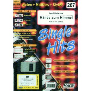 Hage Midifiles Noten Styles Hansi Hinterseer  H&auml;nde zum Himmel